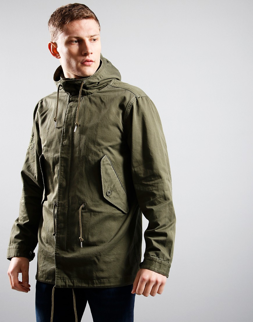 Pretty Green Cooper Parka Khaki - Terraces Menswear