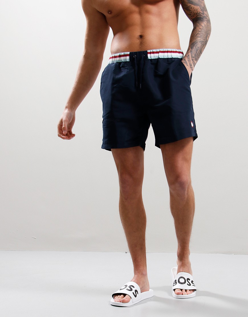 Pretty Green Tilby Swim Short Navy Terraces Menswear