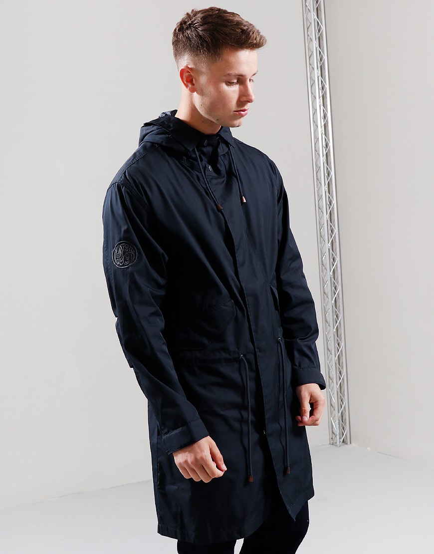 Pretty Green Walker Oversized Parka Black Terraces Menswear