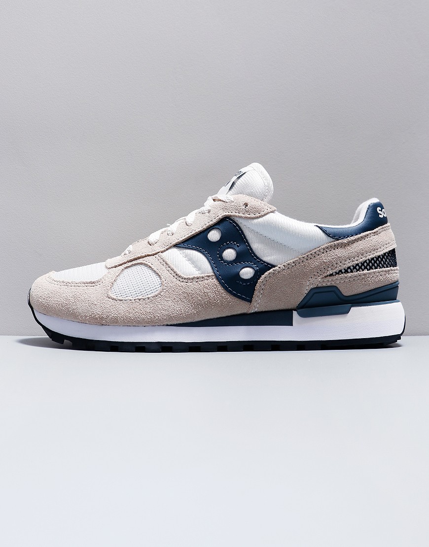 Saucony Shadow Original Trainers White/Navy - Terraces Menswear