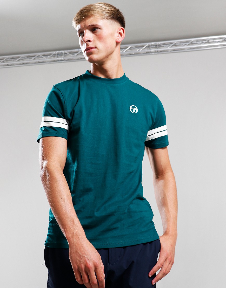 Sergio Tacchini Grello T Shirt Rainforest Gardenia