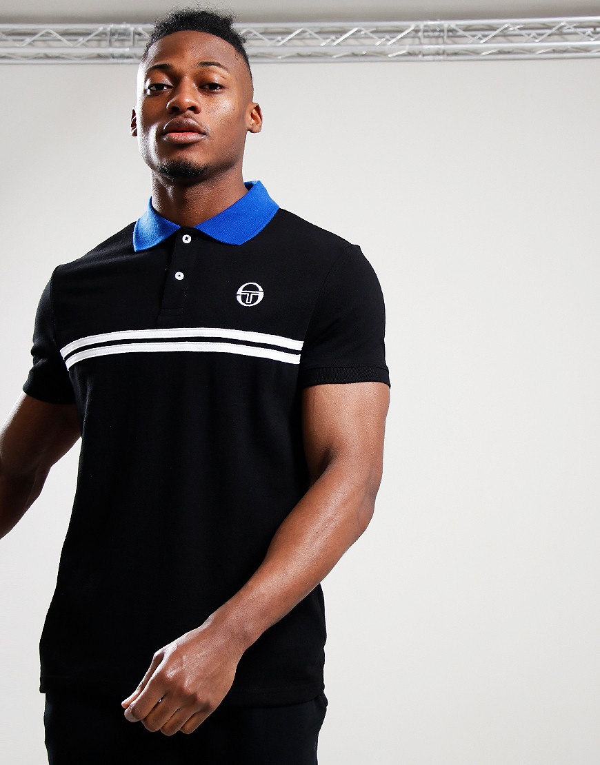 Sergio Tacchini Pour Des Hommes Nouveau T-shirt Supermac, Noir