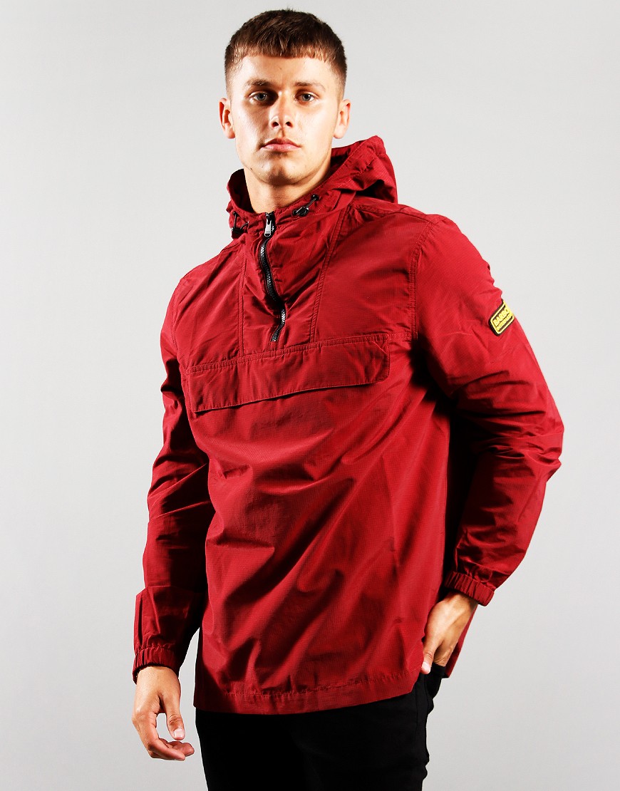 Barbour International Orbit Pop Over Jacket Wine - Terraces Menswear